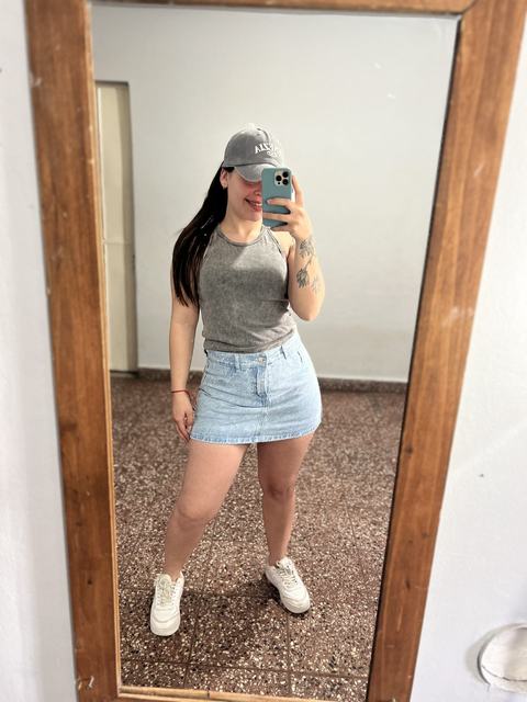Short pollera con stras celeste